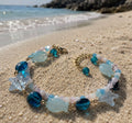 Sea Glass Bracelet Handmade Beaded