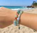 Coastal Glass Bead Bracelet