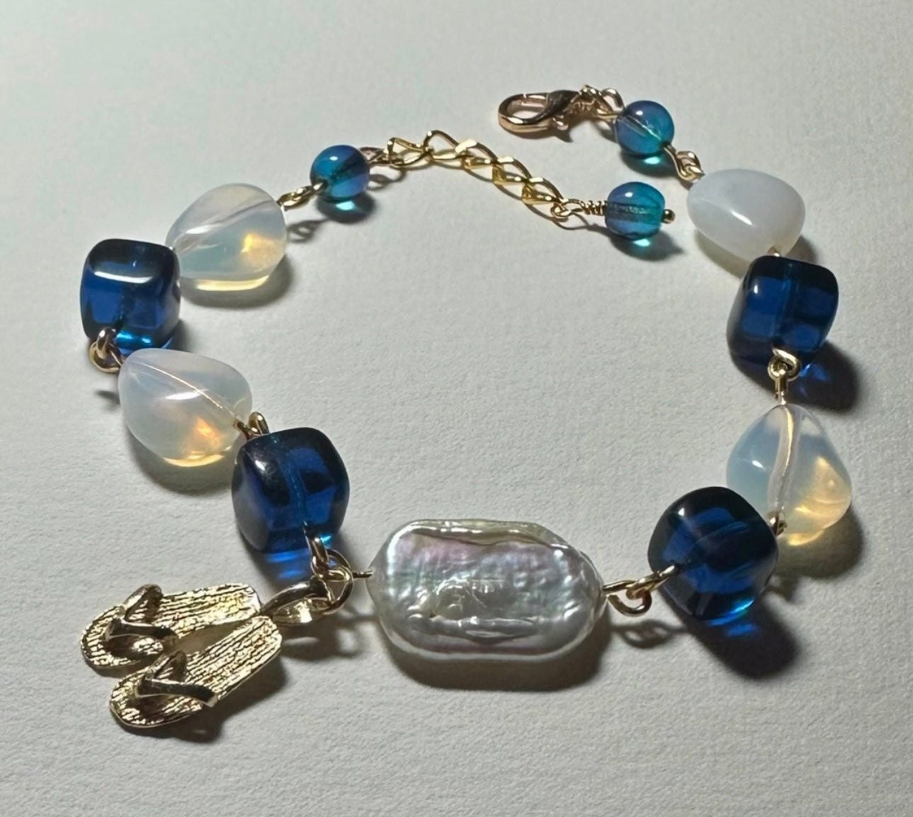 Baroque Pearl Bracelet Glass Beads