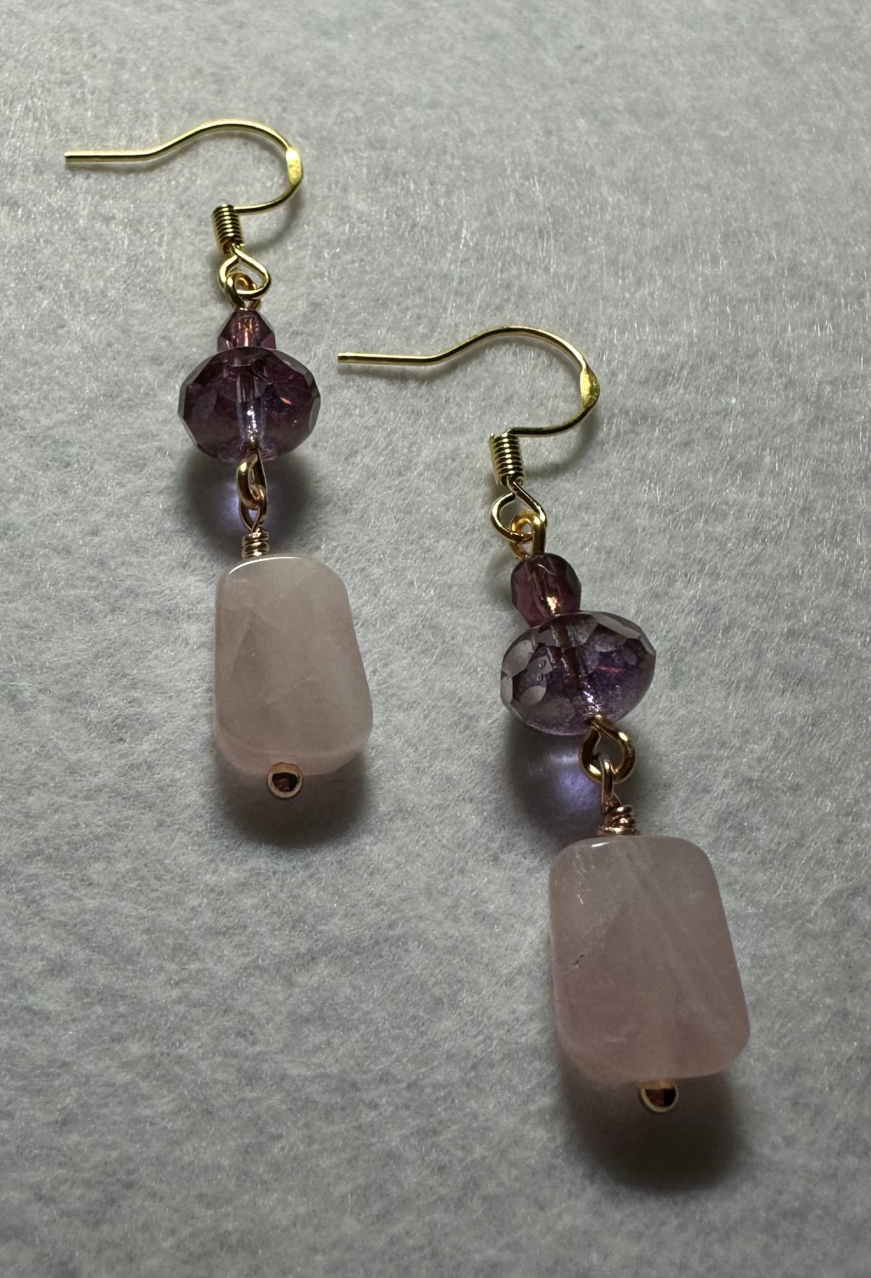 Pink Quartz Earrings
