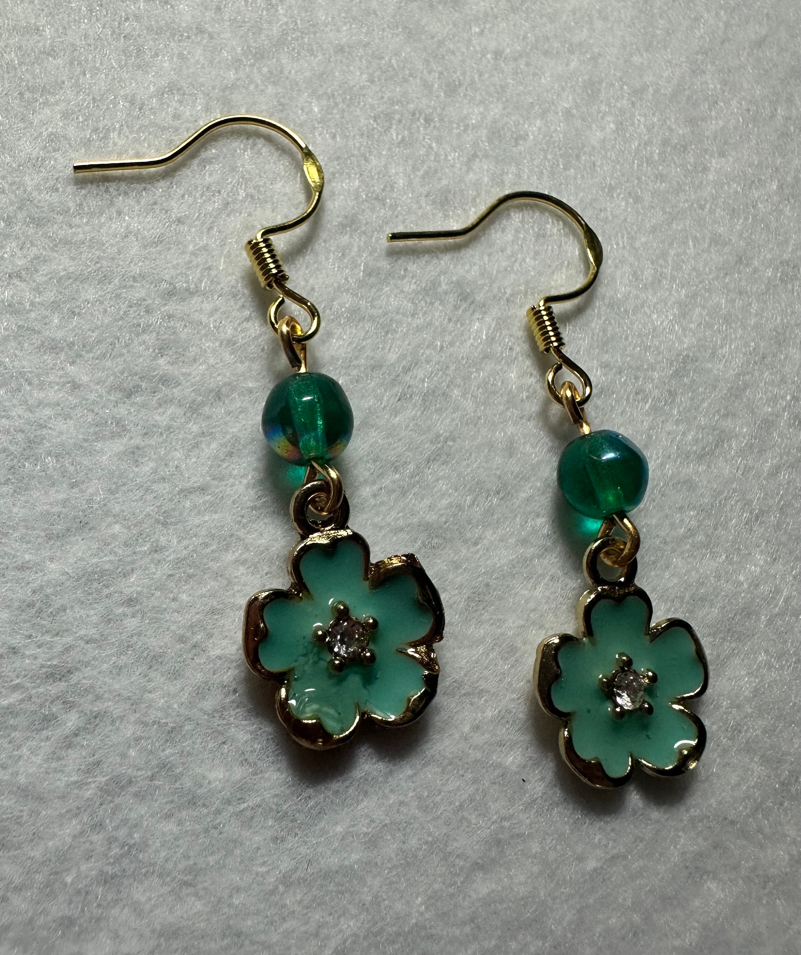 Sea Foam Floral Earrings